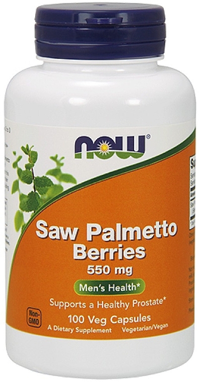 Capsules "Saw Palmetto Berries", 550mg - Now Foods Saw Palmetto Berries — photo N1