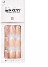 False Nails with Glue Set 'French Manicure' - Kiss Impress So French Nails — photo N1