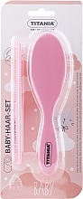 Fragrances, Perfumes, Cosmetics Kids Hairbrush Set, color pink, without pattern - Titania (hairbrush/comb)