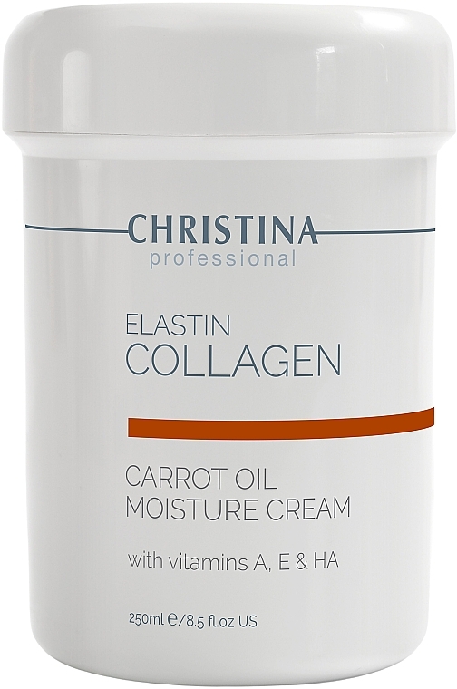 Moisturizing Cream with Carrot Oil, Collagen & Elastin for Dry Skin - Christina Elastin Collagen Carrot Oil Moisture Cream — photo N5