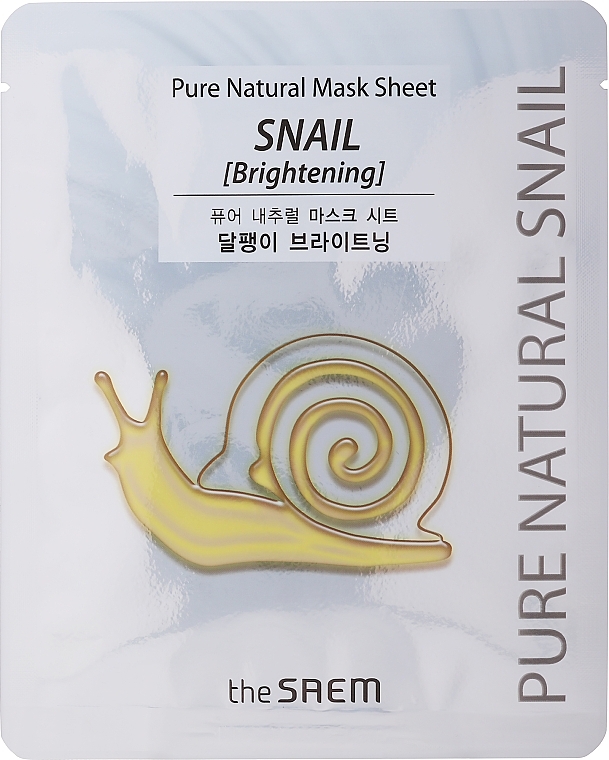 Snail Sheet Mask - The Saem Pure Natural Mask Sheet Snail Brightening — photo N1