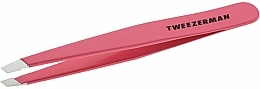 Tweezers, pink - Tweezerman Brows Slant Tweezer Geranium — photo N3