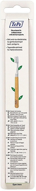 Eco-Toothbrush with Wooden Handle & Three Heads, green - TePe Choice Soft Toothbrush — photo N6