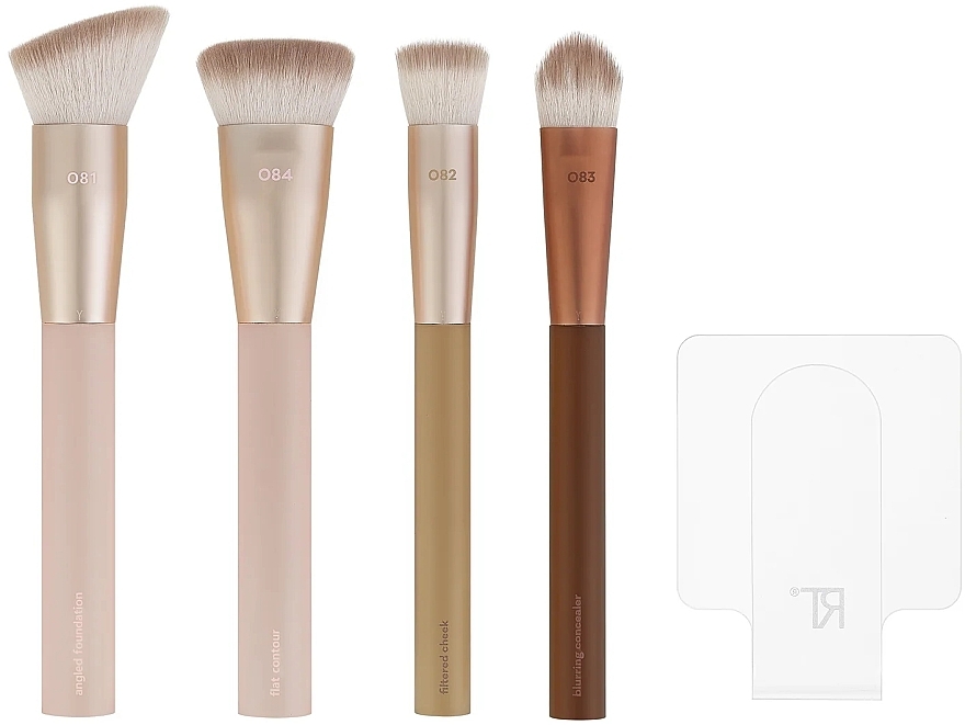 Makeup Brush Set, 4 pcs. - Real Techniques New Nudes Nothing But You Face Set — photo N2