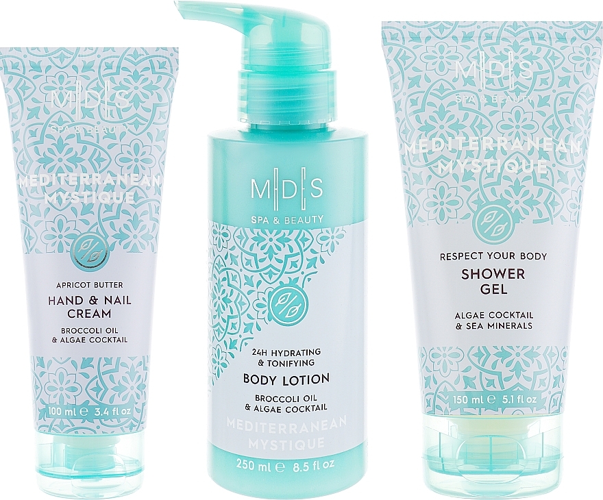 Set - MDS Spa&Beauty Mediterranean Mystique (sh/gel/150ml + b/lot/250ml + hand/nail/cr/100ml) — photo N2