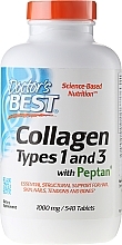 Collagen Types 1 and 3 for Skin and Joints with Vitamin C, 1000 mg - Doctor's Best Collagen Types 1 & 3 with Peptan 1000 mg — photo N3