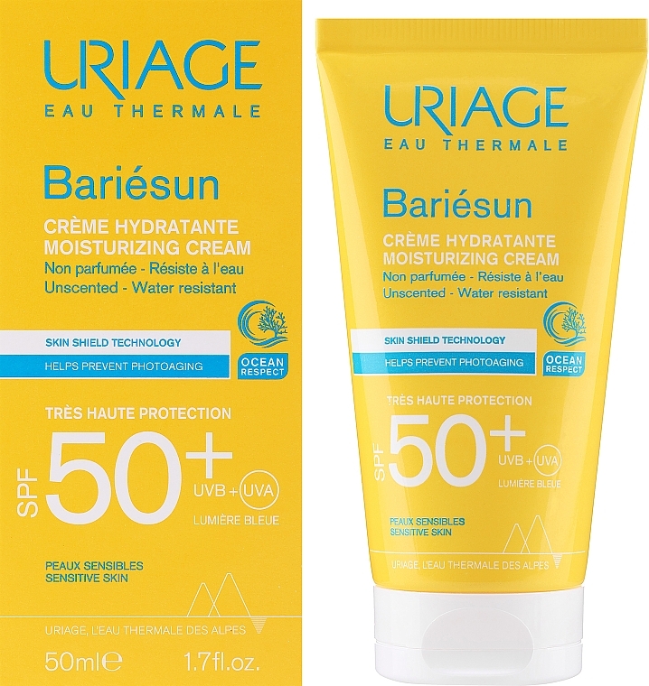 Unscented Sunscreen Moisturizing Cream - Uriage Bariesun Moisturuzing Cream Unscented SPF50+ — photo N1