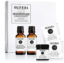 Fragrances, Perfumes, Cosmetics Set - Oliveda Skin Care Starter Set (f/serum/2ml + f/cream/30ml + eye/cream/2ml + f/clean/30ml + mouth/oil/30ml)