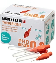 Fragrances, Perfumes, Cosmetics Interdental Brushes with Caps, 0.8 mm, Orange - Tandex Flexi Tangarine