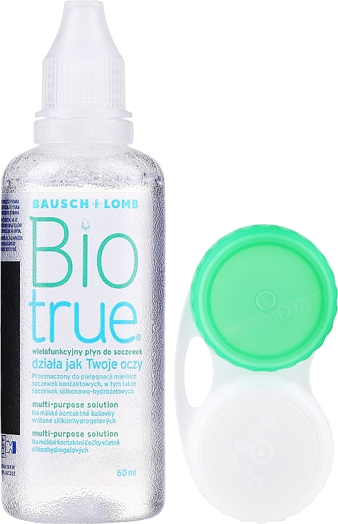 GIFT! Contact Lenses Liquid - Bausch & Lomb BioTrue Multipurpose Solution (mini size) — photo N2