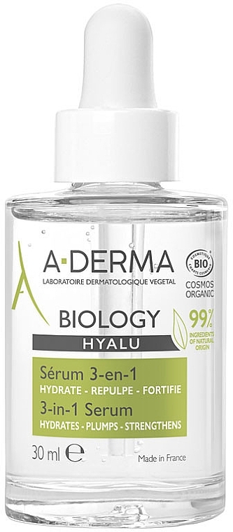 Face Serum - A-Derma Biology Biology Hyalu Serum 3-in-1 — photo N1