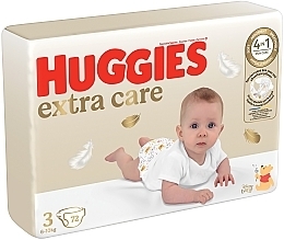 Extra Care 3 Diapers, 6-10 kg, 72 pieces, Box - Huggies — photo N2