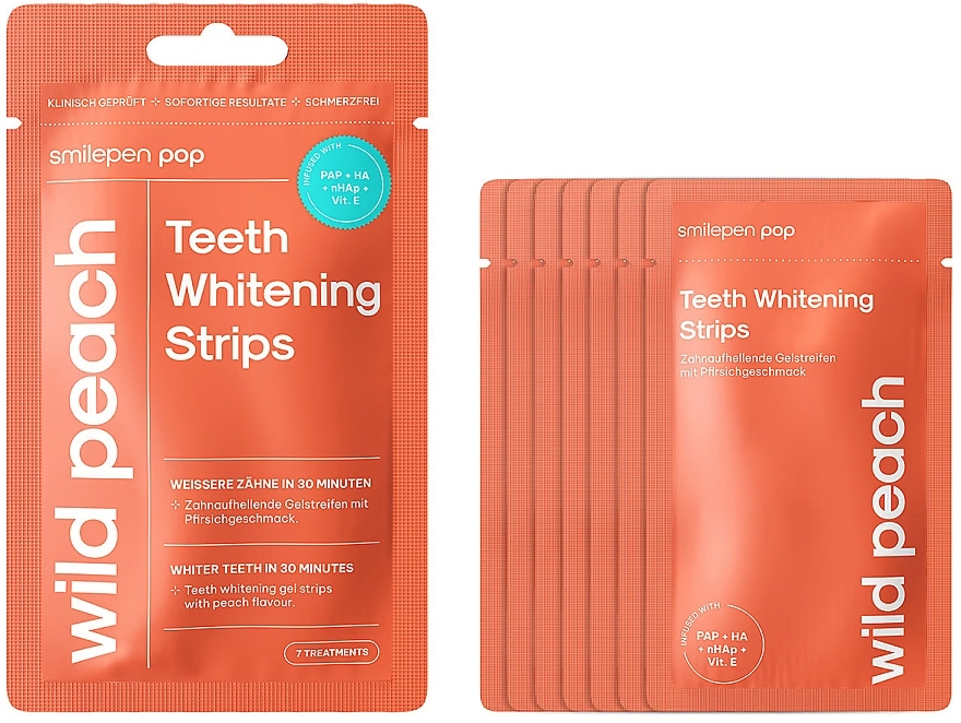 Teeth Whitening Strips  - SwissWhite Smilepen Pop Wild Peach Teeth Whitening Strips — photo N2