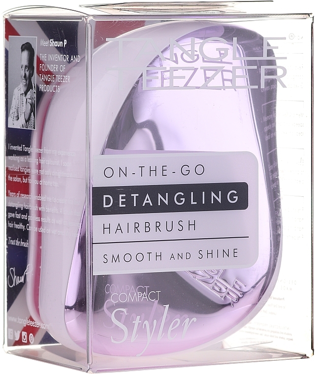 Hair Brush - Tangle Teezer Compact Styler Lilac Gleam — photo N1
