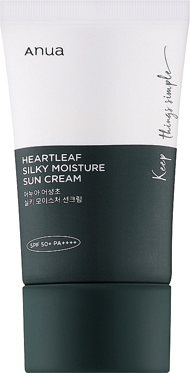 Sunscreen for Sensitive Skin SPF 50+ PA++++ - Anua Heartleaf Silky Moisture Sun Cream — photo N1