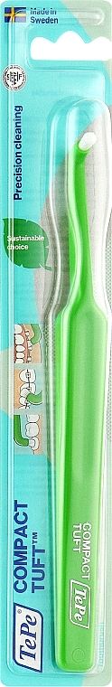 Mono Toothbrush, light green - TePe Tuft Toothbrush — photo N1
