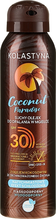 Protective Dry Oil - Kolastyna Coconut Paradise Oil SPF30 — photo N1