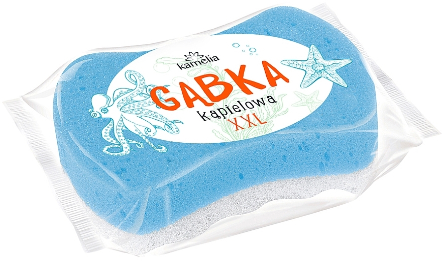 Massage Body Sponge XXL, dark blue - Grosik Camellia Bath Sponge — photo N1