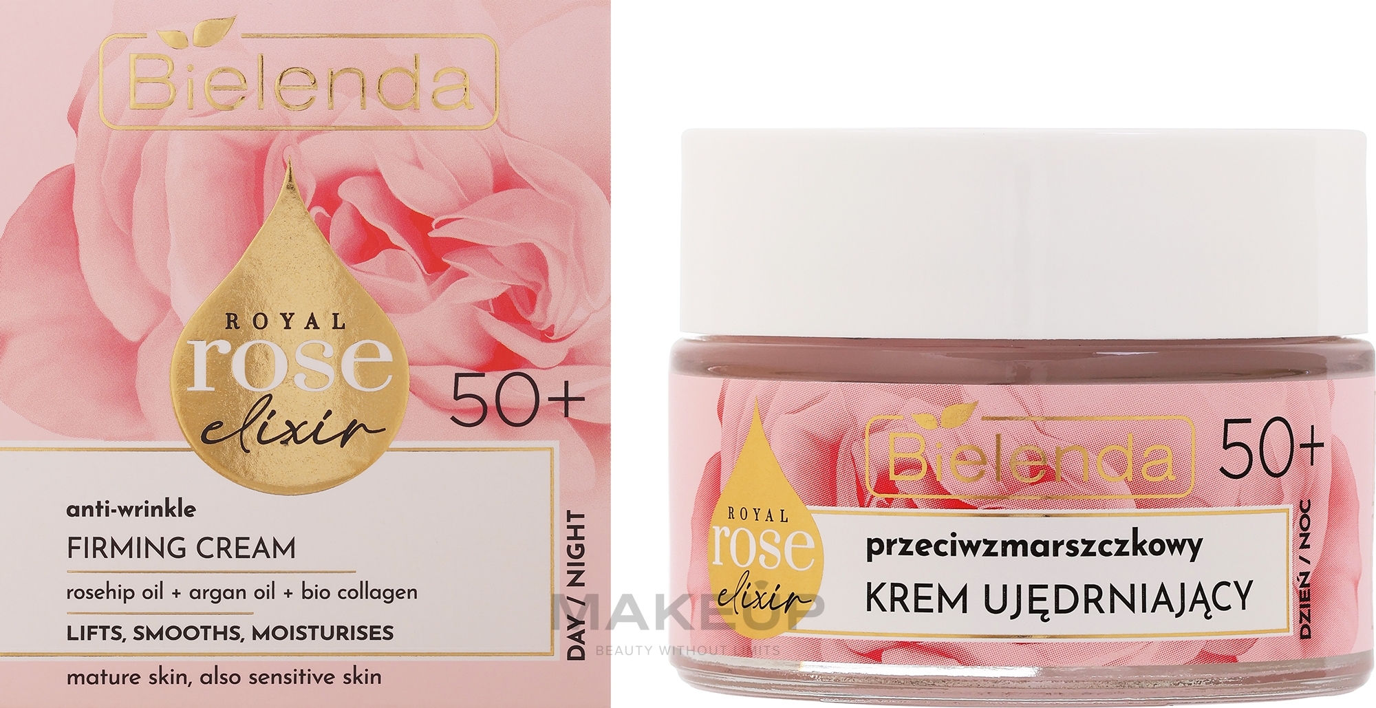 Firming Face Cream 50+ - Bielenda Royal Rose Elixir Face Cream — photo 50 ml