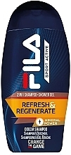 Fragrances, Perfumes, Cosmetics シャンプー・シャワージェル - Fila Sport Active Refresh & Regenerate 2in1 Shampoo + Shower Gel