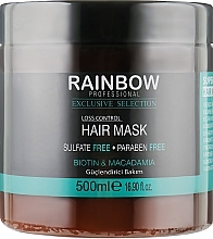 Fragrances, Perfumes, Cosmetics Anti Hair Loss Mask "Macadamia & Biotin" - Rainbow Professional Exclusive Loss Control Mask