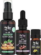 Fragrances, Perfumes, Cosmetics Body & Hair Gift Set "Argan, Macadamia & Ylang-Ylang" - Mayur (oil/30 ml + oil/50 ml + oil/5 ml)