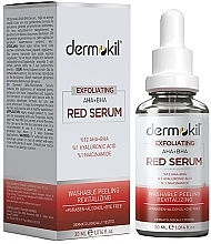 Fragrances, Perfumes, Cosmetics Exfoliating Face Serum - Dermokil Exfoliating AHA+BHA Red Serum