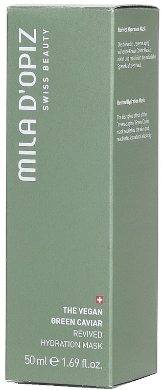 Moisturizing Face Mask - Mila D'Opiz The Vegan Green Caviar Revived Hydration Mask — photo N2