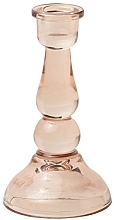 Glass Candle Holder - Paddywax Tall Glass Taper Holder Pink — photo N1