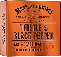 Scottish Fine Soaps Thistle & Black Pepper Face & Beard Soap - Face and Beard Soap — photo N1