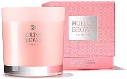 Fragrances, Perfumes, Cosmetics Molton Brown Delicious Rhubarb & Rose Three Wick Candle - Scented Candle with Three Wicks