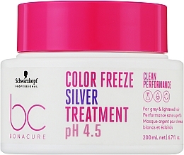 Mask for Grey and Bleached Hair - Schwarzkopf Professional Bonacure Color Freeze Silver Treatment pH 4.5 — photo N1