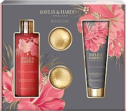 Fragrances, Perfumes, Cosmetics Set - Baylis & Harding Boudoire Tropical Paradise Luxury Bathing Treats Gift Set (sh/cr/300ml + lot/200ml + b/bombs/2x75g)