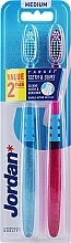 Toothbrush Medium, light blue-pink - Jordan Target Teeth Toothbrush — photo N1