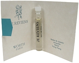 Fragrances, Perfumes, Cosmetics Worth Je Reviens - Eau de Toilette (sample)