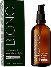 Face Toner with Hyaluronic & Mandelic Acid 5% - Biono Hyaluronic & Mandelic Acid 5% Face Toner — photo N2