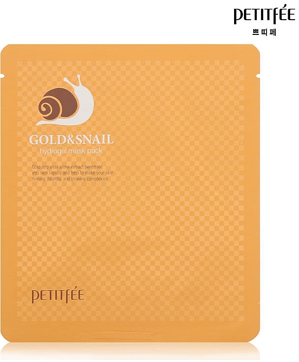 Hydrogel Face Mask with Gold and Snail Mucus - Petitfee & Koelf Gold & Snail Hydrogel Mask Pack — photo N4