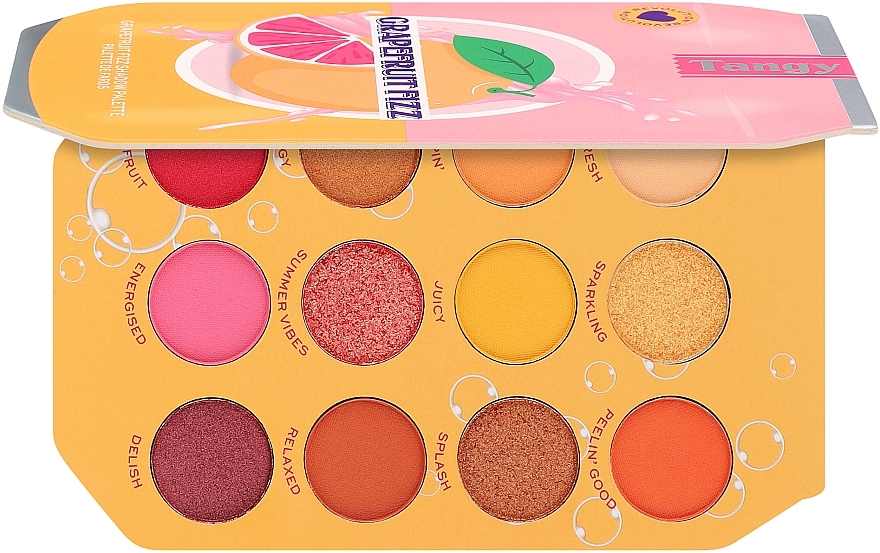 Eyeshadow Palette - I Heart Revolution Grapefruit Fizz Shadow Palette — photo N1