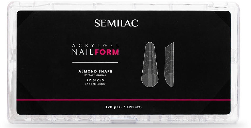 Nail Forms - Semilac Acrylgel Nail Form Almond — photo N1