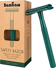 Fragrances, Perfumes, Cosmetics Razor with Refill Blade - Bambaw Safety Razor Sea Green