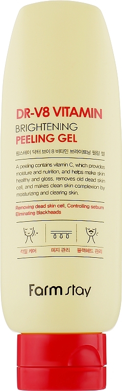 Face Peeling - FarmStay DR-V8 Vitamin Brightening Peeling Gel — photo N1