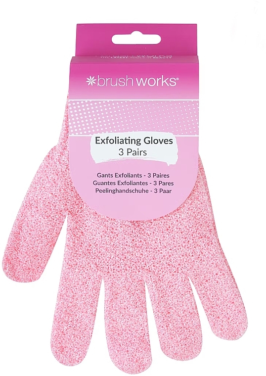 Exfoliating Body Gloves, 6 pcs. - Brushworks Spa Exfoliating Body Gloves — photo N1