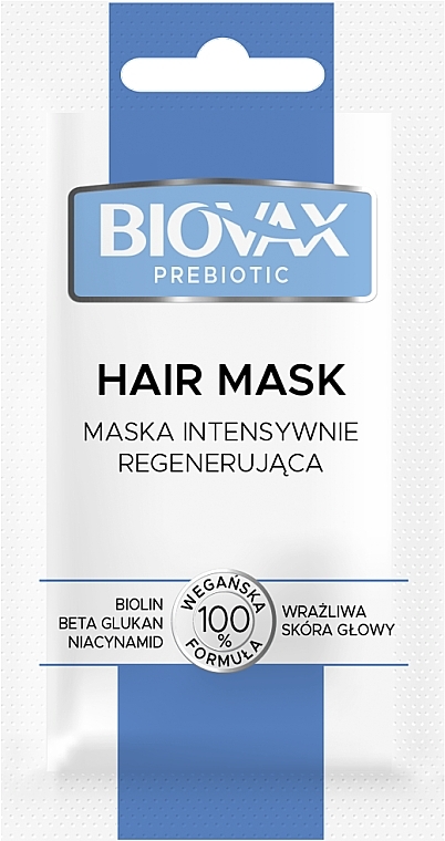 Intensive Repairing Hair Mask - Biovax Prebiotic Mask Intensively Travel Size — photo N1