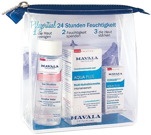 Set - Mavala The Essentials (micel/water/100ml + ser/30ml + mask/5ml + bag/1pc) — photo N1