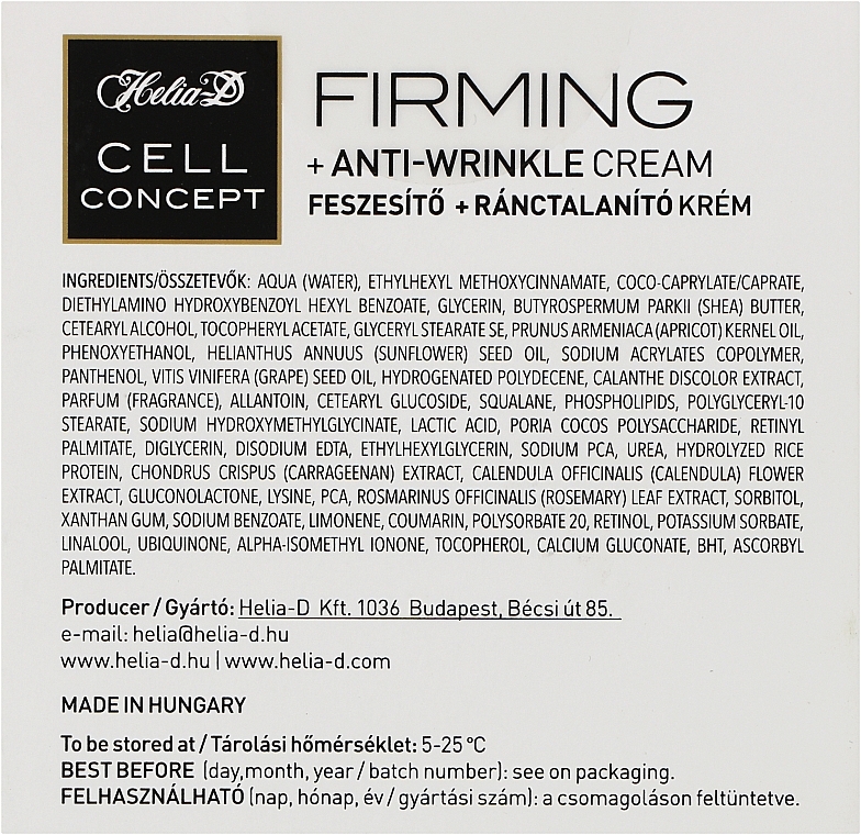 Anti-Wrinkle Day Face Cream, 45+ - Helia-D Cell Concept Cream — photo N2