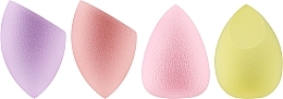 Fragrances, Perfumes, Cosmetics Beauty Blender, 4 pcs, pink, purple, yellow, orange - Top Choice 3D Make-up Sponge