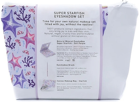 Set - Toot! Super Starfish Eyeshadow Bag Set (eyesh/2,3g + brush/1pcs + bag/1pcs) — photo N3