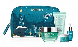 Fragrances, Perfumes, Cosmetics Set - Biotherm Aquasource (f/gel/50 ml + f/foam/50 ml + elixir/7 ml + eye/cr/5 ml + pouch)