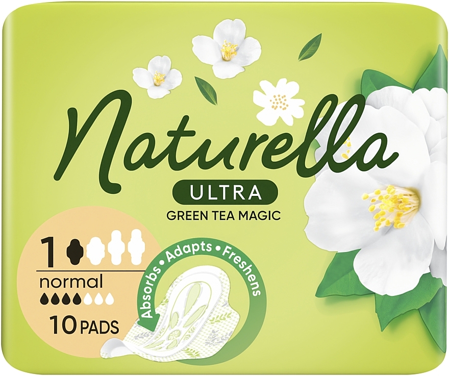 Sanitary Pads, 10pcs - Naturella Green Tea Magic — photo N1