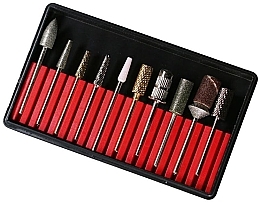 Fragrances, Perfumes, Cosmetics Manicure & Pedicure Nail Drill Bit Set, RN 00349, 10 pcs - Ronney Professional Bit Set Mix